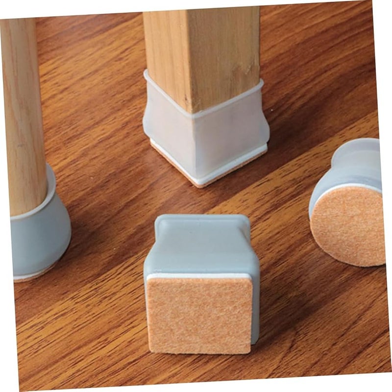 Square Silicone Chair Leg Caps 12PCS Noise Reduction Pet Friendly Easy Install - Image 3